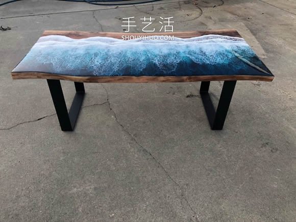 木材和樹脂的創(chuàng)意結(jié)合！潮汐般的海岸桌子 -  rpnrmr.com