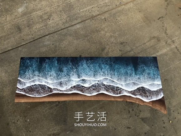木材和樹脂的創(chuàng)意結(jié)合！潮汐般的海岸桌子 -  rpnrmr.com