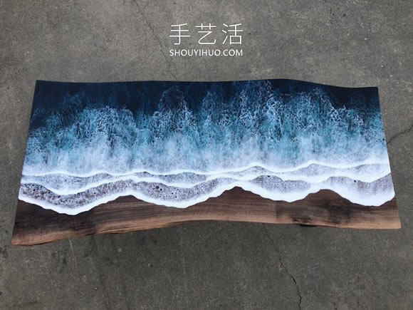木材和樹脂的創(chuàng)意結(jié)合！潮汐般的海岸桌子 -  rpnrmr.com