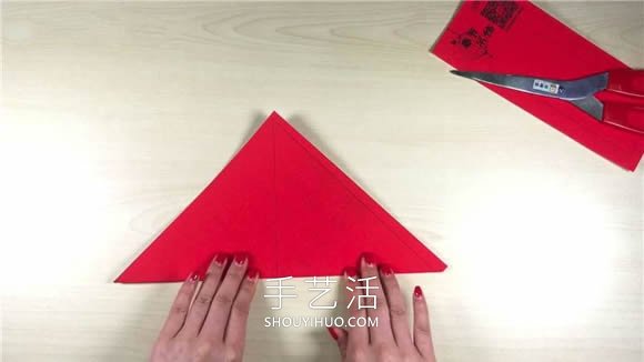 春節(jié)剪紙春字掛飾的折法和剪法圖解教程 -  rpnrmr.com