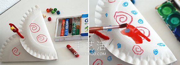 幼兒園手工制作紙盤掛袋的做法教程 -  rpnrmr.com