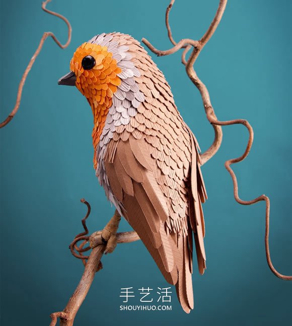 藝術(shù)家用4000張紙雕塑出逼真的鳥類和蝴蝶 -  rpnrmr.com