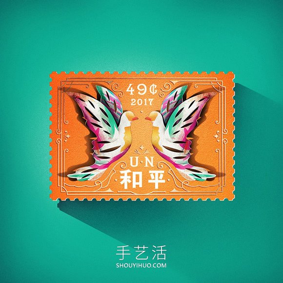 超想收藏的國(guó)際和平日郵票！絕美異域風(fēng)情設(shè)計(jì) -  rpnrmr.com