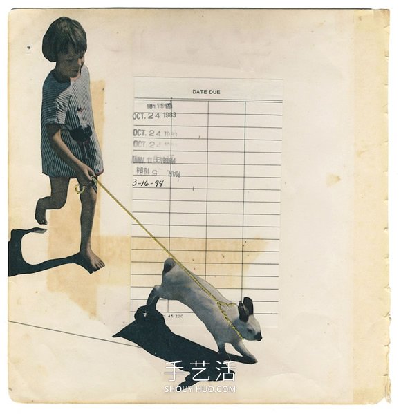 藝術(shù)家使用舊照片和書籍DIY敘事拼貼畫 -  rpnrmr.com