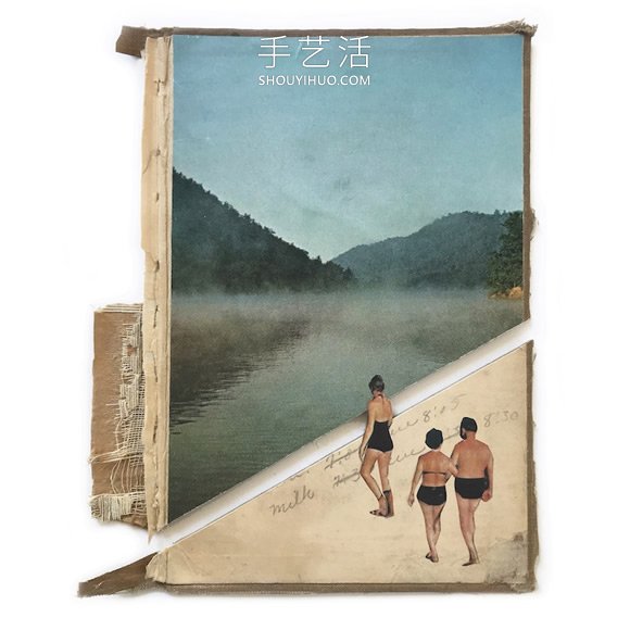 藝術(shù)家使用舊照片和書籍DIY敘事拼貼畫 -  rpnrmr.com