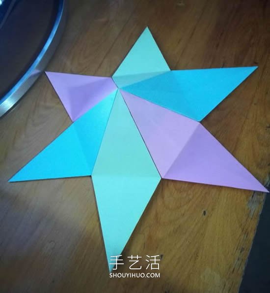 簡單手工折紙立體六角星的折法圖解教程 -  rpnrmr.com