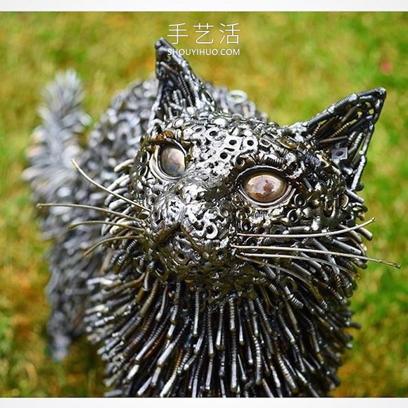 螺栓等廢金屬再利用 制作真人大小動(dòng)物雕塑 -  rpnrmr.com