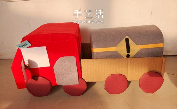 兒童廢物利用手工制作油罐車的做法教程 -  rpnrmr.com