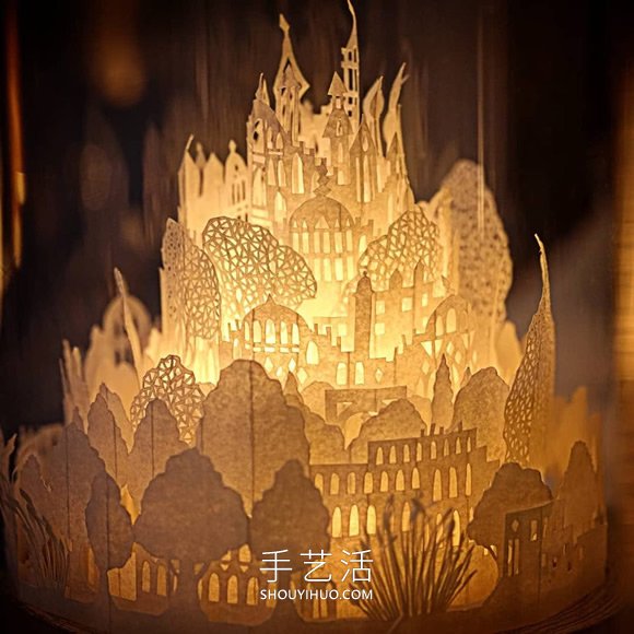 由數(shù)十張紙制作而成的立體城市和森林紙雕 -  rpnrmr.com
