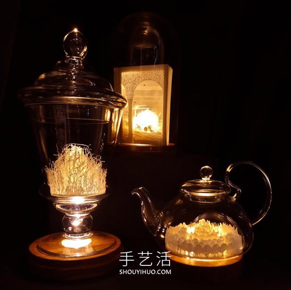 由數(shù)十張紙制作而成的立體城市和森林紙雕 -  rpnrmr.com