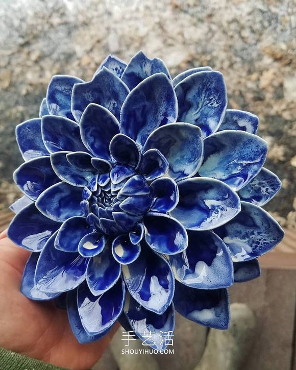 精美的手工瓷花！看起來像真正的美麗花朵 -  rpnrmr.com