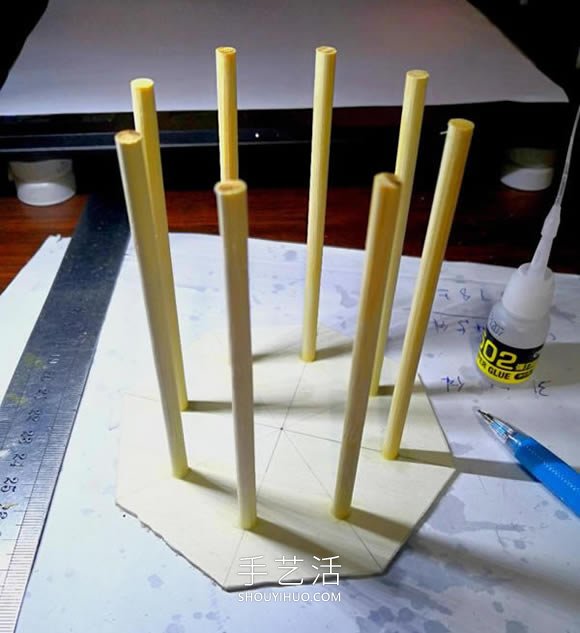 一次性筷子做古代塔的制作方法教程 -  rpnrmr.com