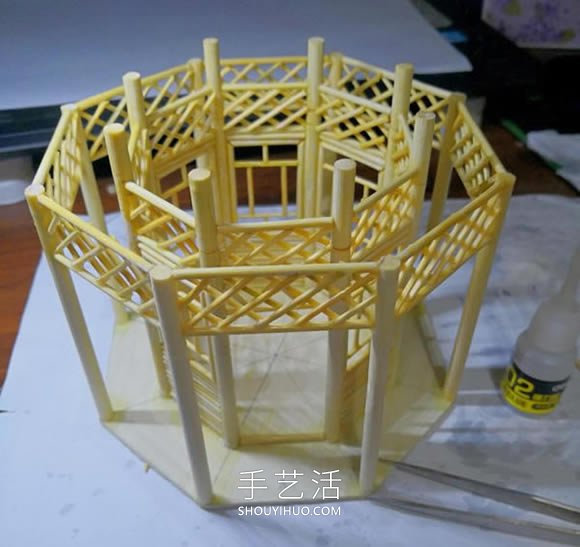 一次性筷子做古代塔的制作方法教程 -  rpnrmr.com
