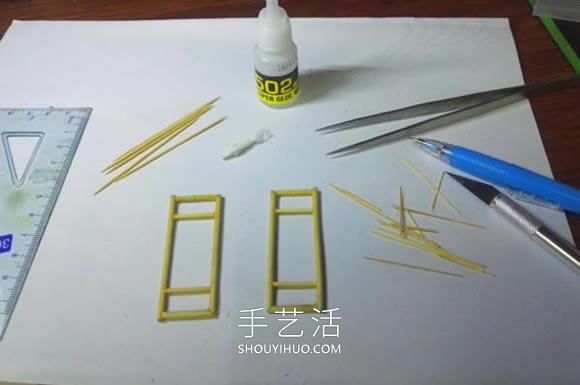 一次性筷子做古代塔的制作方法教程 -  rpnrmr.com