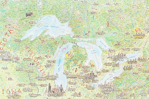 5年時(shí)間！Anton Thomas繪制巨型彩色鉛筆地圖 -  rpnrmr.com