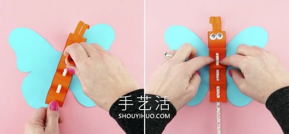 簡(jiǎn)單手工制作春天蝴蝶木偶的做法教程 -  rpnrmr.com