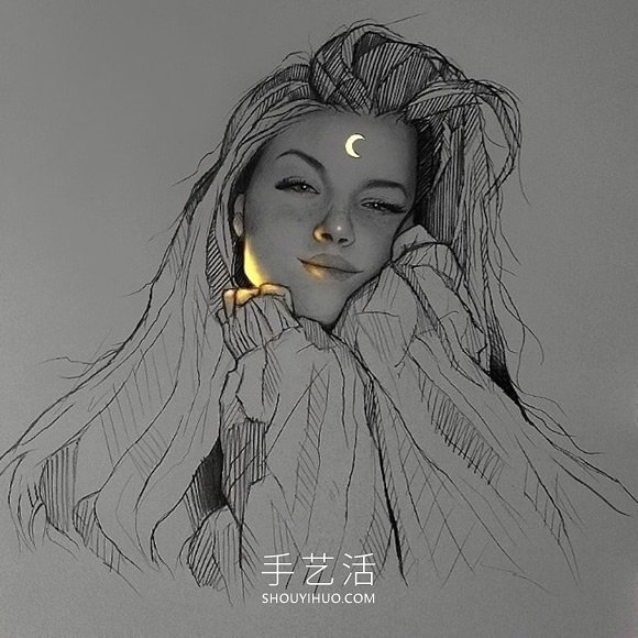 看起來像被熒光燈照亮的創(chuàng)意鉛筆畫DIY -  rpnrmr.com