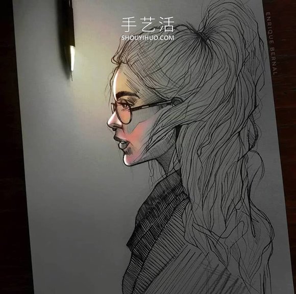 看起來像被熒光燈照亮的創(chuàng)意鉛筆畫DIY -  rpnrmr.com