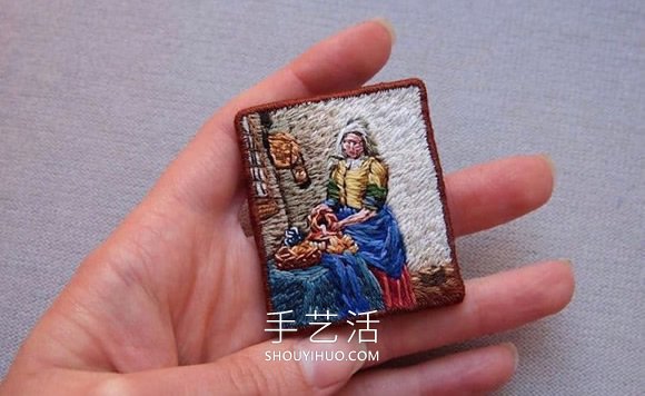 用刺繡將最具標(biāo)志性的繪畫作品做成迷你胸針 -  rpnrmr.com