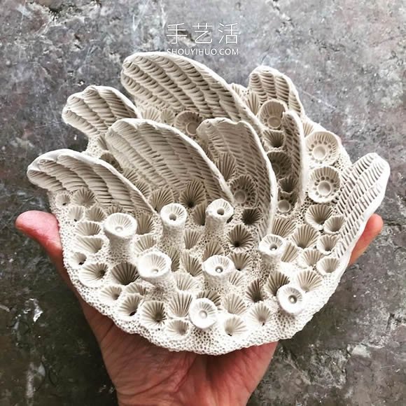 模仿水生生物的紋理 手工創(chuàng)作驚人陶瓷雕塑 -  rpnrmr.com