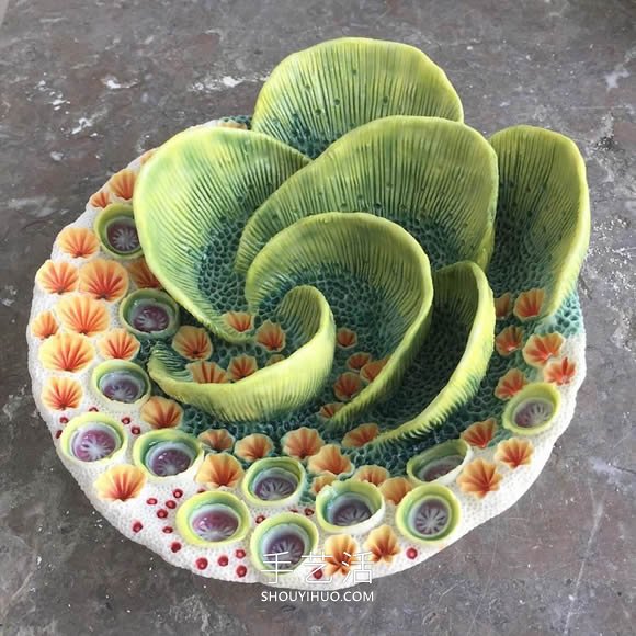 模仿水生生物的紋理 手工創(chuàng)作驚人陶瓷雕塑 -  rpnrmr.com