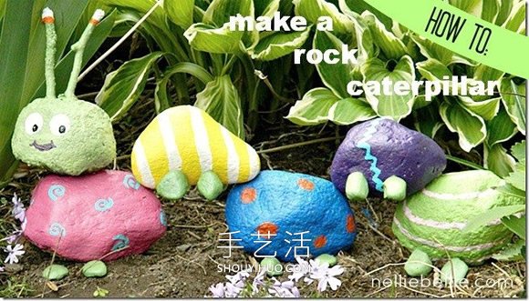 兒童手工制作石頭毛毛蟲(chóng)的做法教程 -  rpnrmr.com