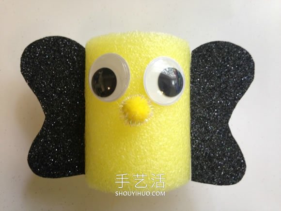 海綿簡單手工制作春天小蜜蜂的做法教程 -  rpnrmr.com