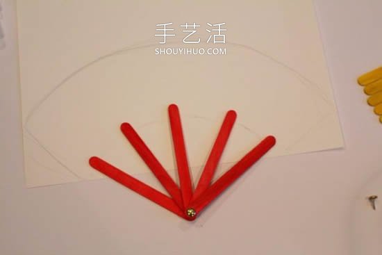 幼兒園手工制作雪糕棍扇子的做法教程 -  rpnrmr.com