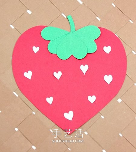 幼兒園手工制作愛心草莓粘貼畫的做法教程 -  rpnrmr.com
