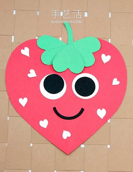 幼兒園手工制作愛心草莓粘貼畫的做法教程 -  rpnrmr.com