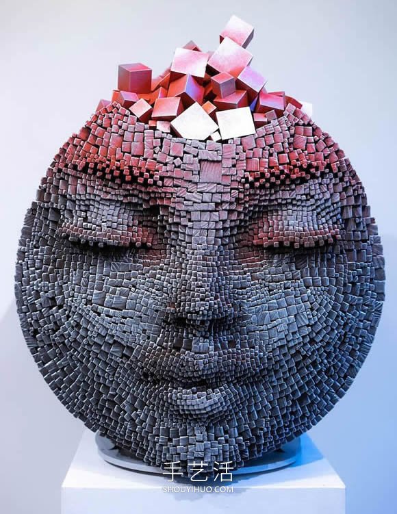 充滿活力的像素化木雕，彰顯人類心靈的深度 -  rpnrmr.com