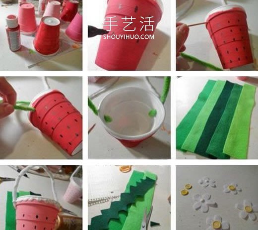 幼兒園手工制作一次性紙杯花籃的做法教程 -  rpnrmr.com