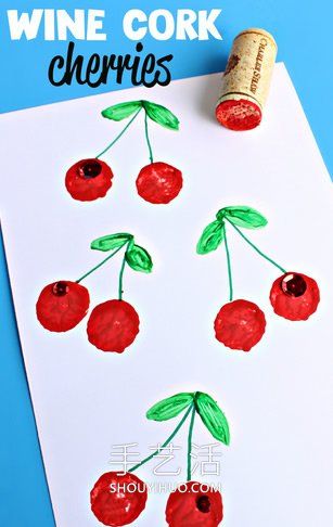幼兒園手工櫻桃創(chuàng)意畫的做法教程 -  rpnrmr.com