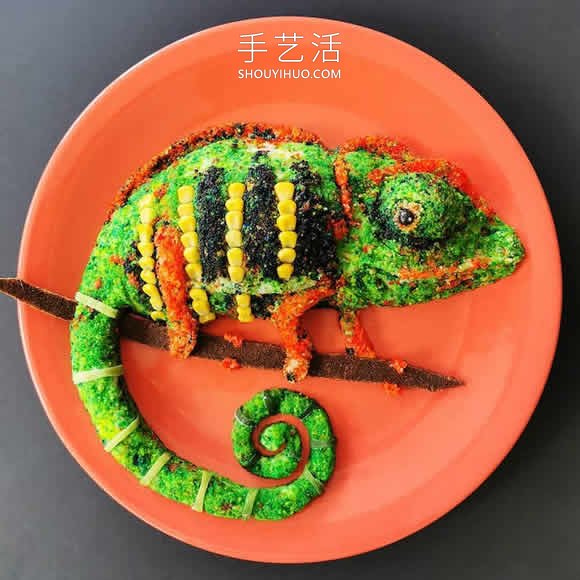 食品造型師精心制作美味的可食用菜肴擺盤(pán) -  rpnrmr.com