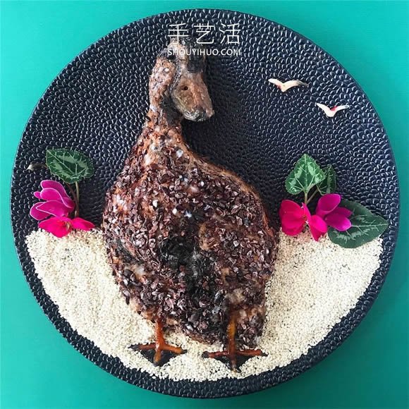 食品造型師精心制作美味的可食用菜肴擺盤(pán) -  rpnrmr.com