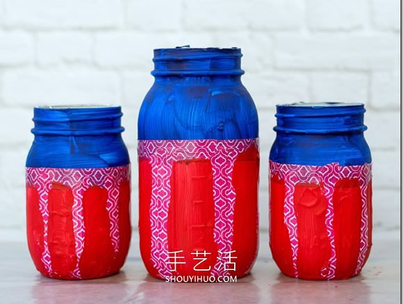 美國國慶節(jié)星條旗玻璃瓶裝飾品的做法教程 -  rpnrmr.com