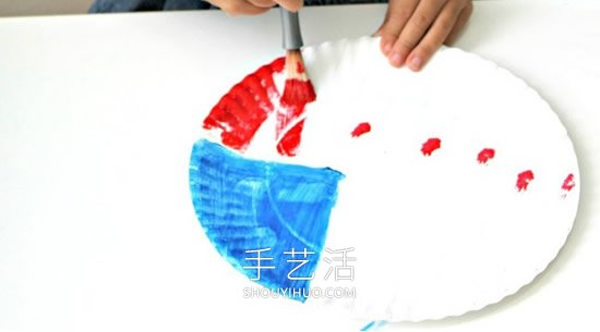 幼兒園手工制作紙盤美國(guó)國(guó)旗的做法教程 -  rpnrmr.com