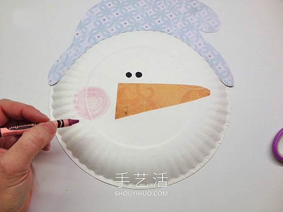 紙盤手工制作圣誕老人、馴鹿和雪人的做法 -  rpnrmr.com