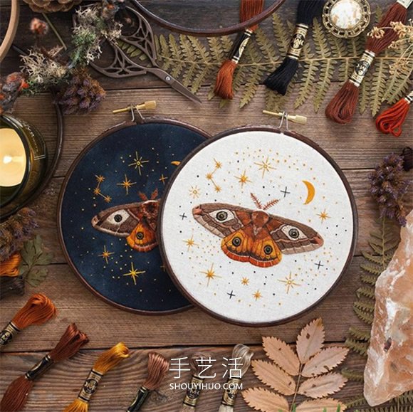 栩栩如生的手工蝴蝶、飛蛾刺繡作品圖片！ -  rpnrmr.com