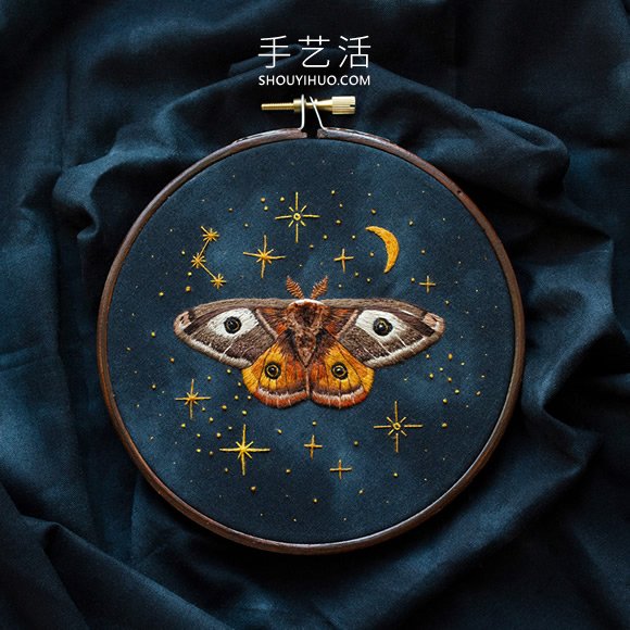 栩栩如生的手工蝴蝶、飛蛾刺繡作品圖片！ -  rpnrmr.com
