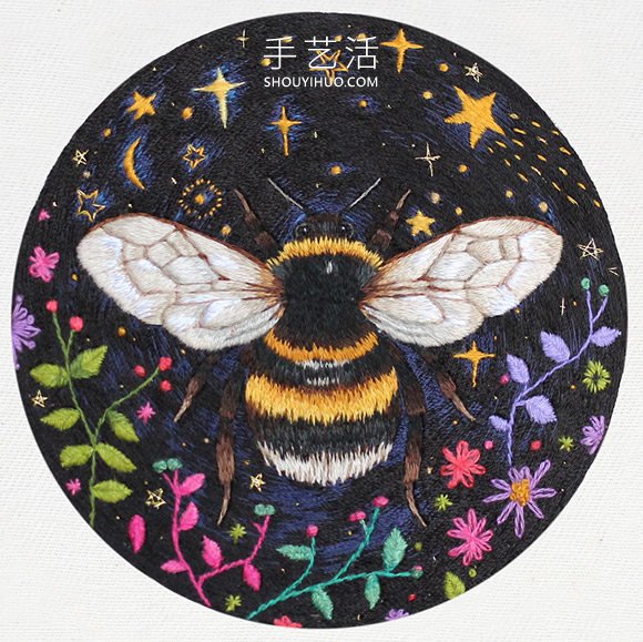 栩栩如生的手工蝴蝶、飛蛾刺繡作品圖片！ -  rpnrmr.com