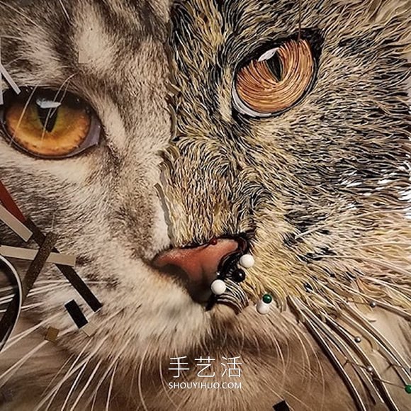衍紙藝術(shù)家創(chuàng)作“超現(xiàn)實”動物肖像作品 -  rpnrmr.com