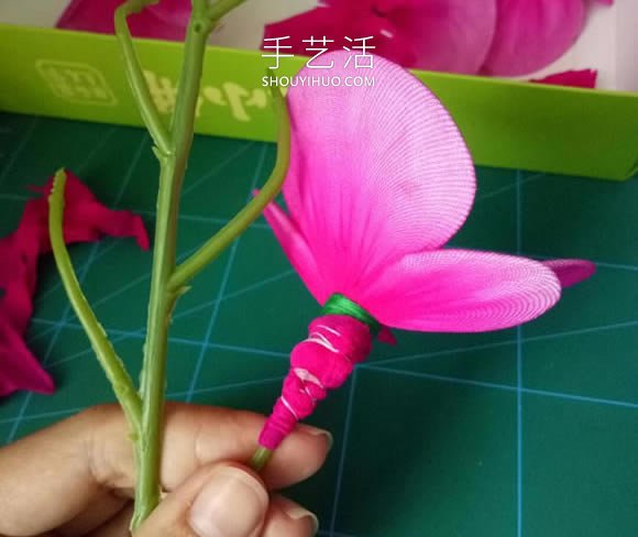 絲網(wǎng)花蝴蝶蘭的制作方法步驟圖解教程 -  rpnrmr.com