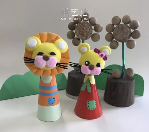 橡皮泥獅子一家的做法制作步驟圖片 -  rpnrmr.com