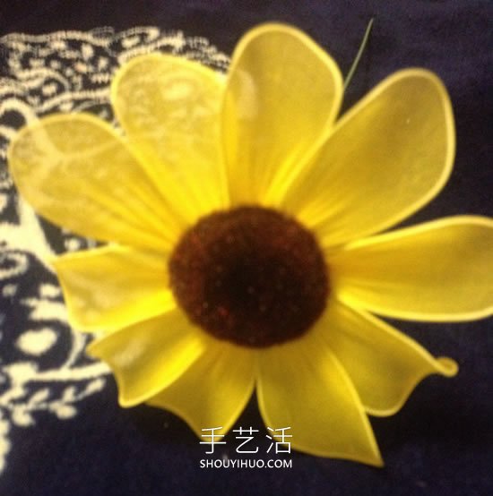 如何制作絲網(wǎng)花：絲網(wǎng)花向日葵制作圖解教程 -  rpnrmr.com