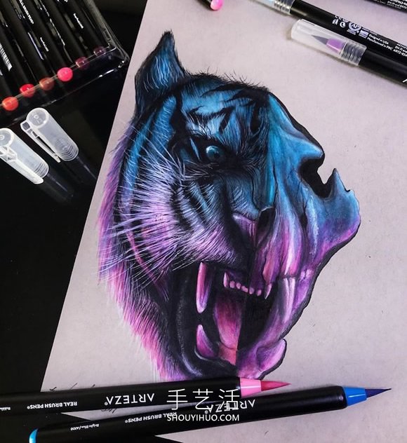 會“發(fā)光”的插圖，警醒人們保護瀕臨滅絕的動物 -  rpnrmr.com