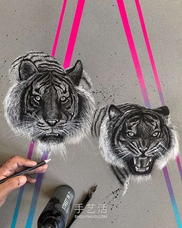會“發(fā)光”的插圖，警醒人們保護瀕臨滅絕的動物 -  rpnrmr.com