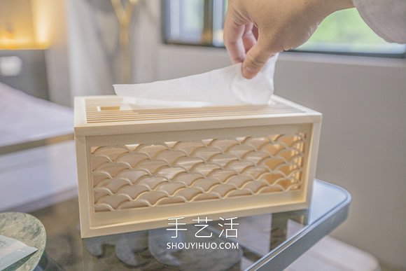 絕美木窗花工藝做成的臺燈、紙巾盒作品欣賞 -  rpnrmr.com