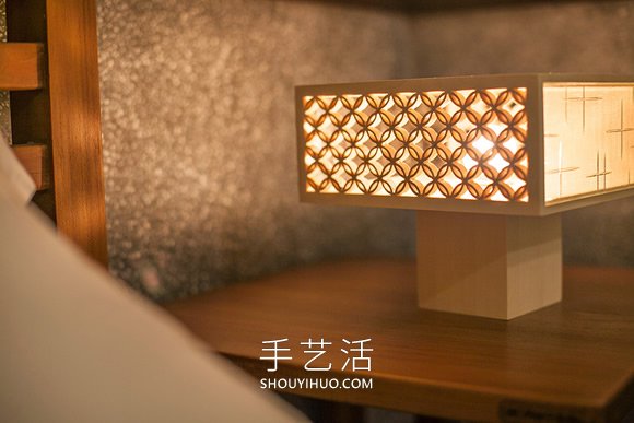 絕美木窗花工藝做成的臺燈、紙巾盒作品欣賞 -  rpnrmr.com
