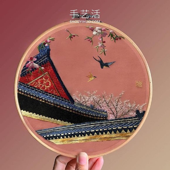 精致花鳥刺繡圖片！針線勾勒出絕美孔雀、花蝶 -  rpnrmr.com